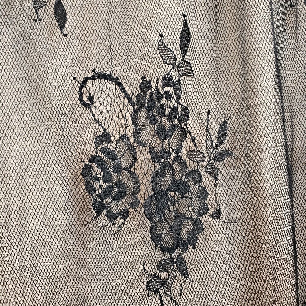May Queen Couture Dark Floral Sheer Lace Maxi Skirt 2 Fairy Grunge Whimsigoth - Picture 5 of 11
